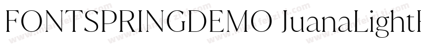 FONTSPRINGDEMO JuanaLightRegular字体转换
